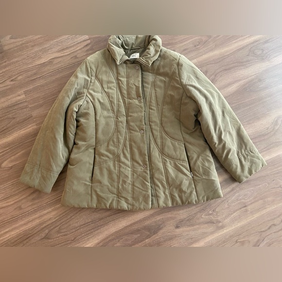Alba Moda Women's Olive Quilted Jacket XL - Picture 1 of 11